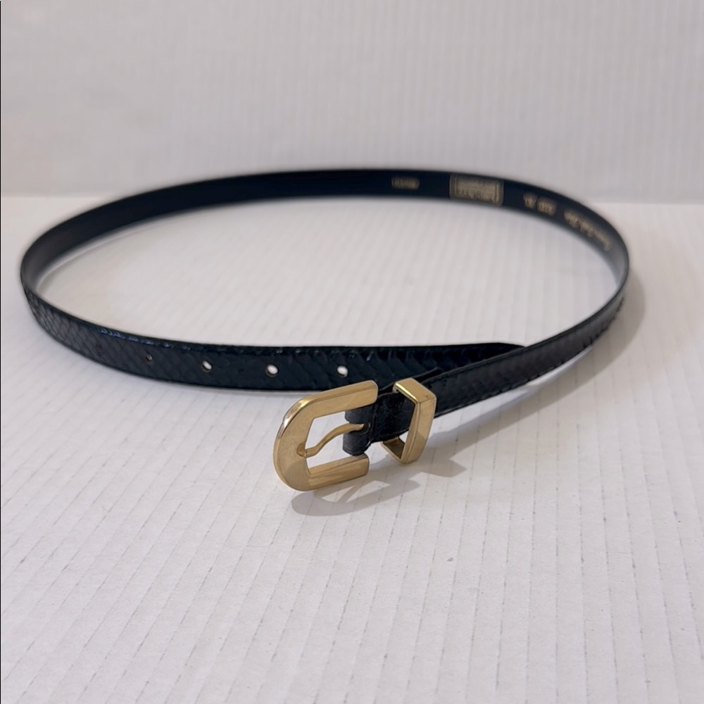 Women’s Genuine Leather Black Belt Genuine Snake Skin Size XL